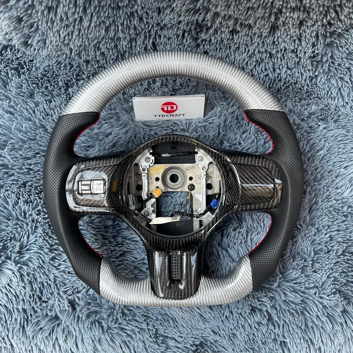 Ttd Craft Mitsubishi Evolution 2008-2015 Evo X/Lancer Carbon Fiber Steering Wheel 1