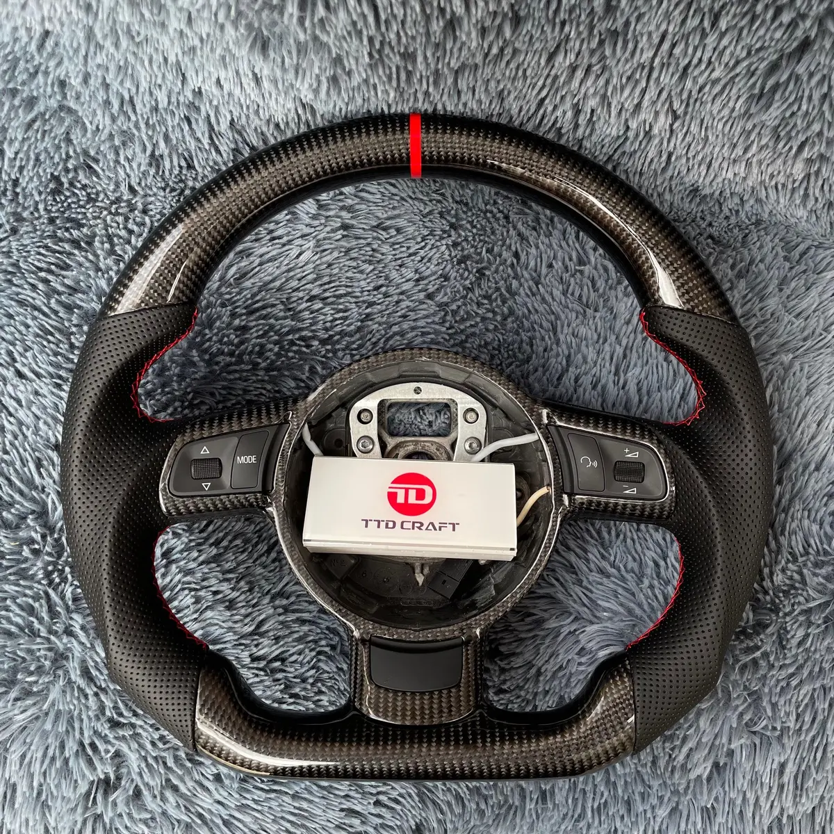 Ttd Craft Audi 2008-2012 Tt Mk2 R8 Tts Ttrs Carbon Fiber Steering Wheel 1