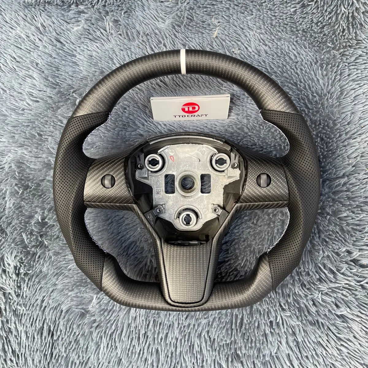 Ttd Craft Tesla Model 3 Y Carbon Fiber Steering Wheel 1