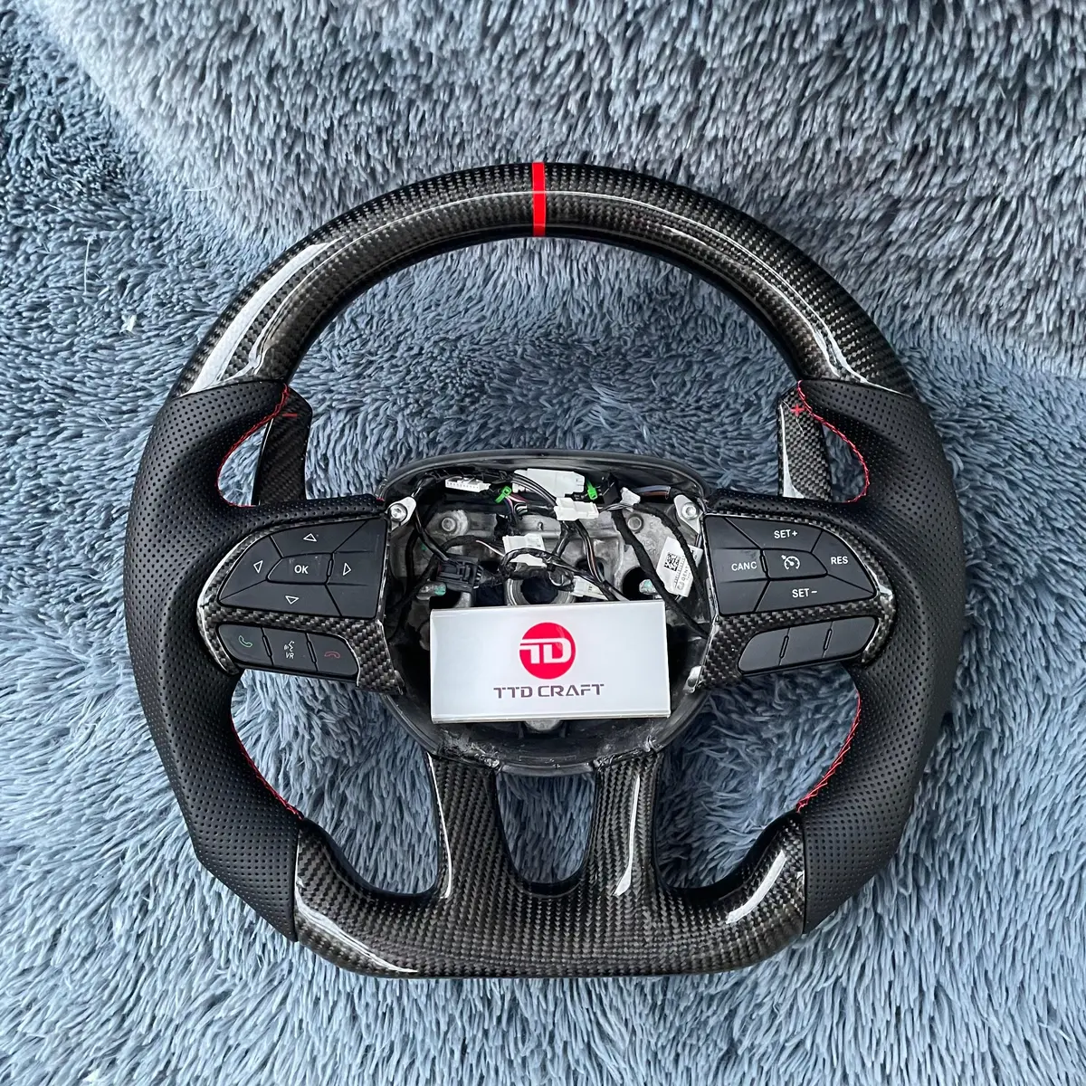 Ttd Craft Dodge 2016-2023 Charger Challenger / 2014-2023 Durango Carbon Fiber Steering Wheel 1