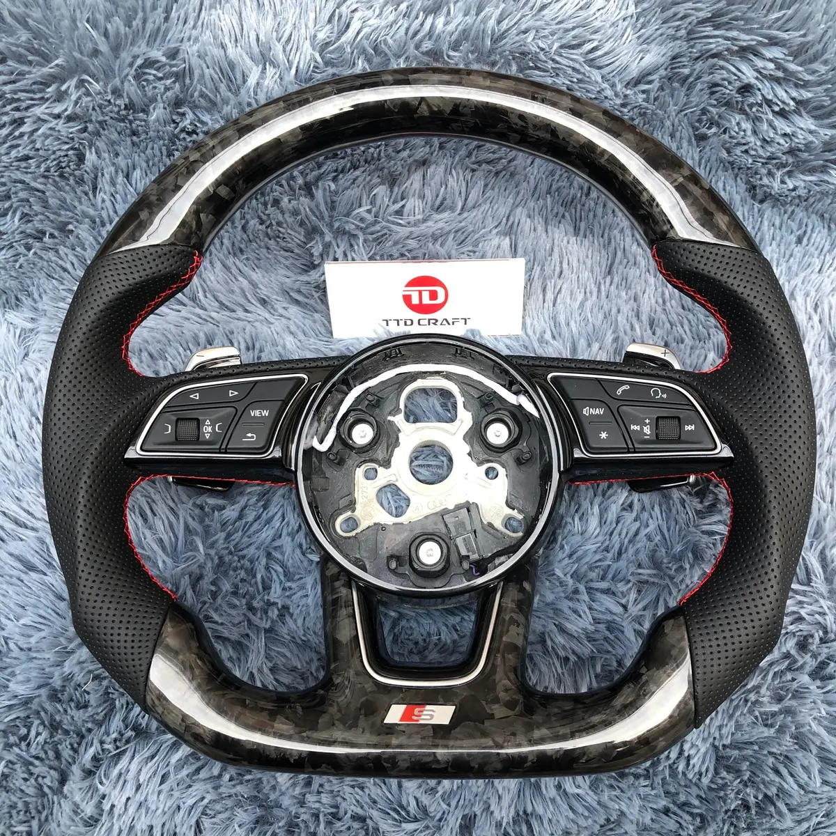 Ttd Craft Audi 2017-2020 8V B9 A3 S3 Rs3 A4 S4 A5 S5 Rs5 Carbon Fiber Steering Wheel 1
