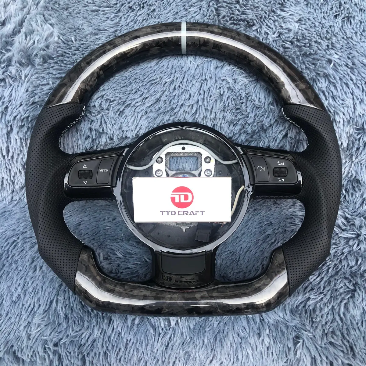 Ttd Craft Audi 2008-2012 Tt Mk2 R8 Tts Ttrs Carbon Fiber Steering Wheel 1