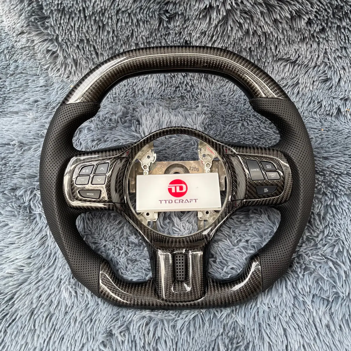 Ttd Craft Mitsubishi Evolution 2008-2015 Evo X/Lancer Carbon Fiber Steering Wheel 1