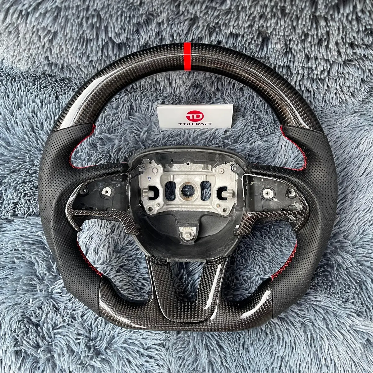 Ttd Craft Dodge 2016-2023 Charger Challenger / 2014-2023 Durango Carbon Fiber Steering Wheel 1