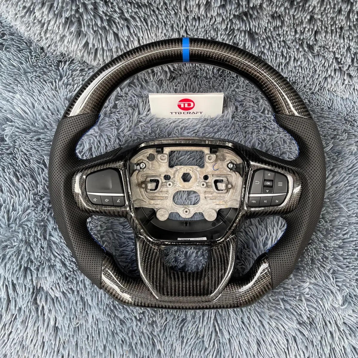 Ttd Craft Ford 2023-2025 Ranger Carbon Fiber Steering Wheel 1