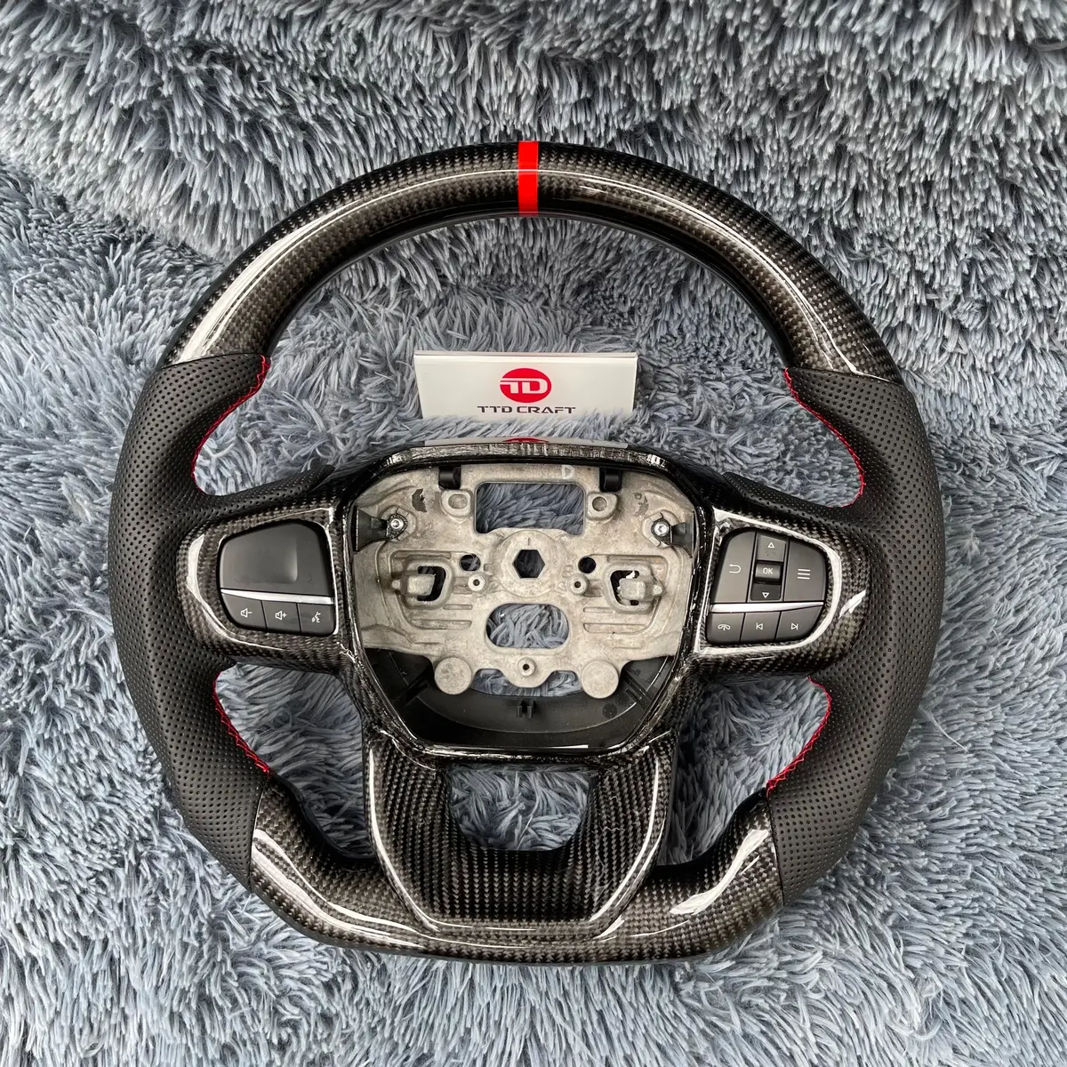 Ttd Craft Ford 2023-2025 Ranger Carbon Fiber Steering Wheel 1