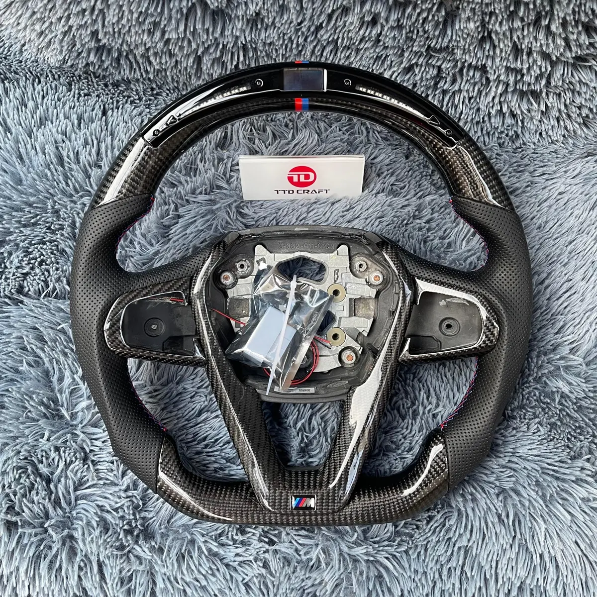 Ttd Craft Bmw G20 G30 G31 G01 G02 G11 G12 F30 I4 Carbon Fiber Steering Wheel With Led 1