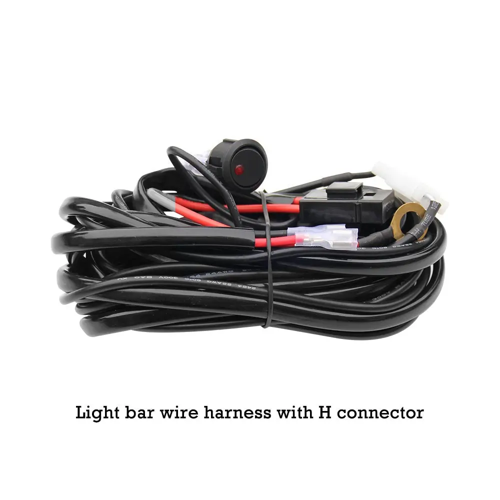16Awg Normal H Connector Truck Jeep Atv Utv Wire Harness For Light Bar 1