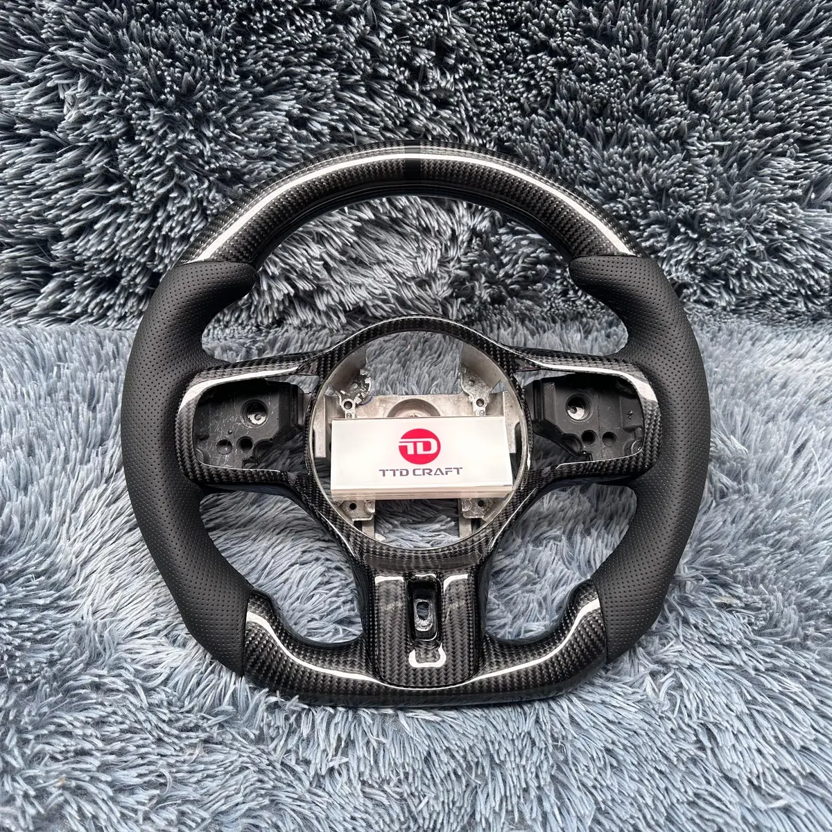 Ttd Craft Mitsubishi Evolution 2008-2015 Evo X/Lancer Carbon Fiber Steering Wheel 1