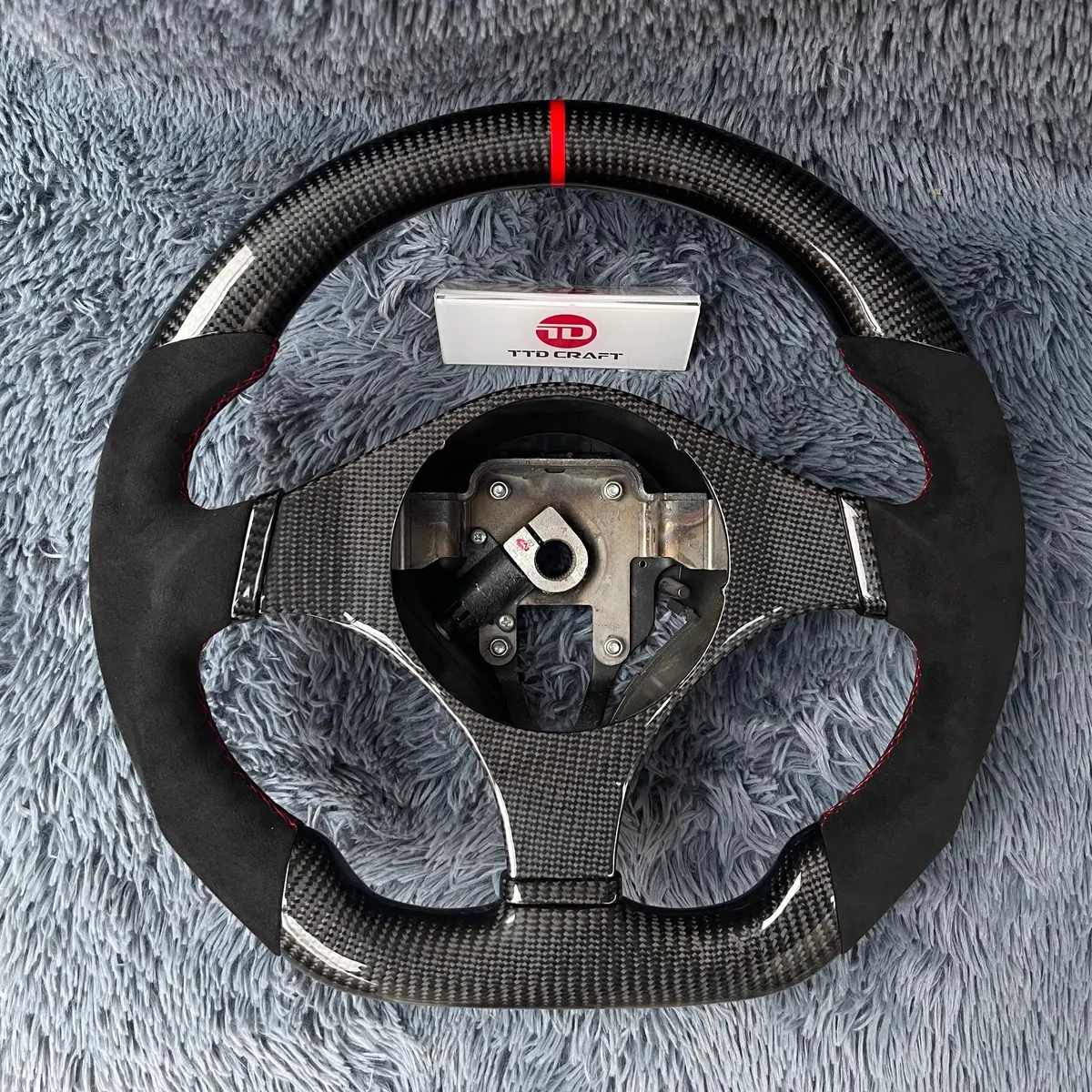 Ttd Craft Mitsubishi 2001-2007 Evo 7 8 9 Carbon Fiber Steering Wheel 1
