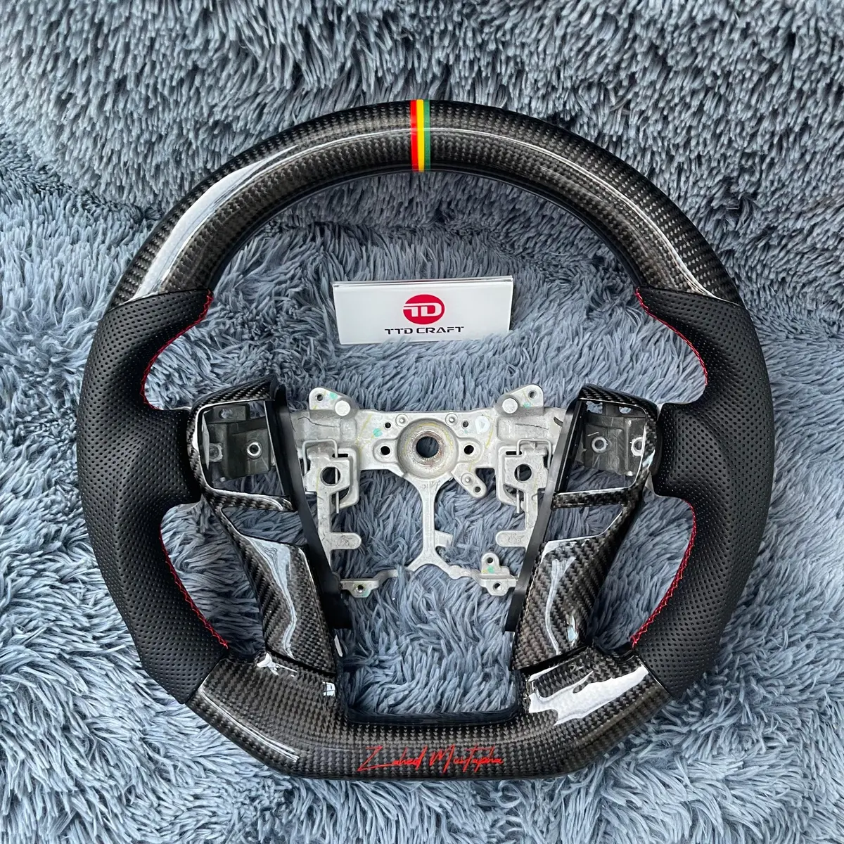 Ttd Craft Toyota Mark X Reiz Carbon Fiber Steering Wheel 1
