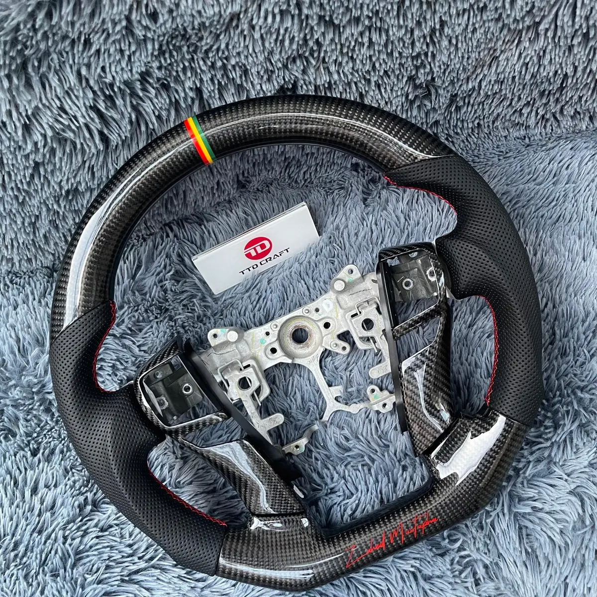Ttd Craft Toyota Mark X Reiz Carbon Fiber Steering Wheel 2