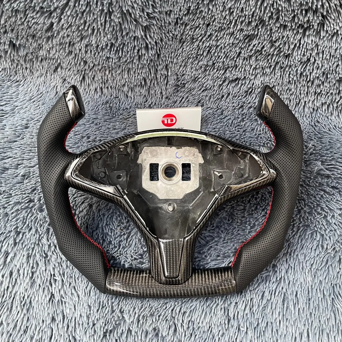 Ttd Craft Tesla Model S / X Yoke Carbon Fiber Steering Wheel 1