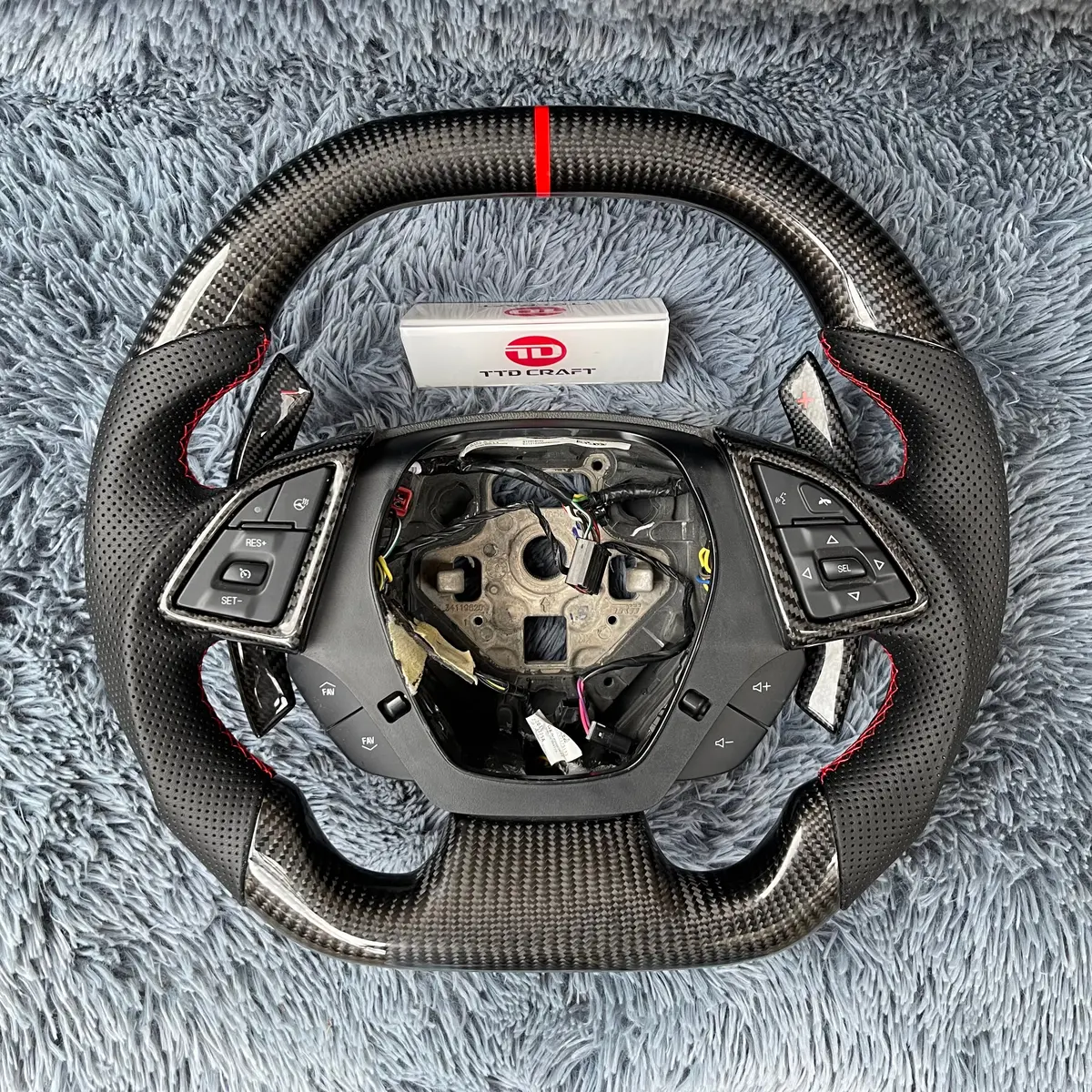 Ttd Craft Chevrolet 2016-2023 Camaro Carbon Fiber Steering Wheel 1
