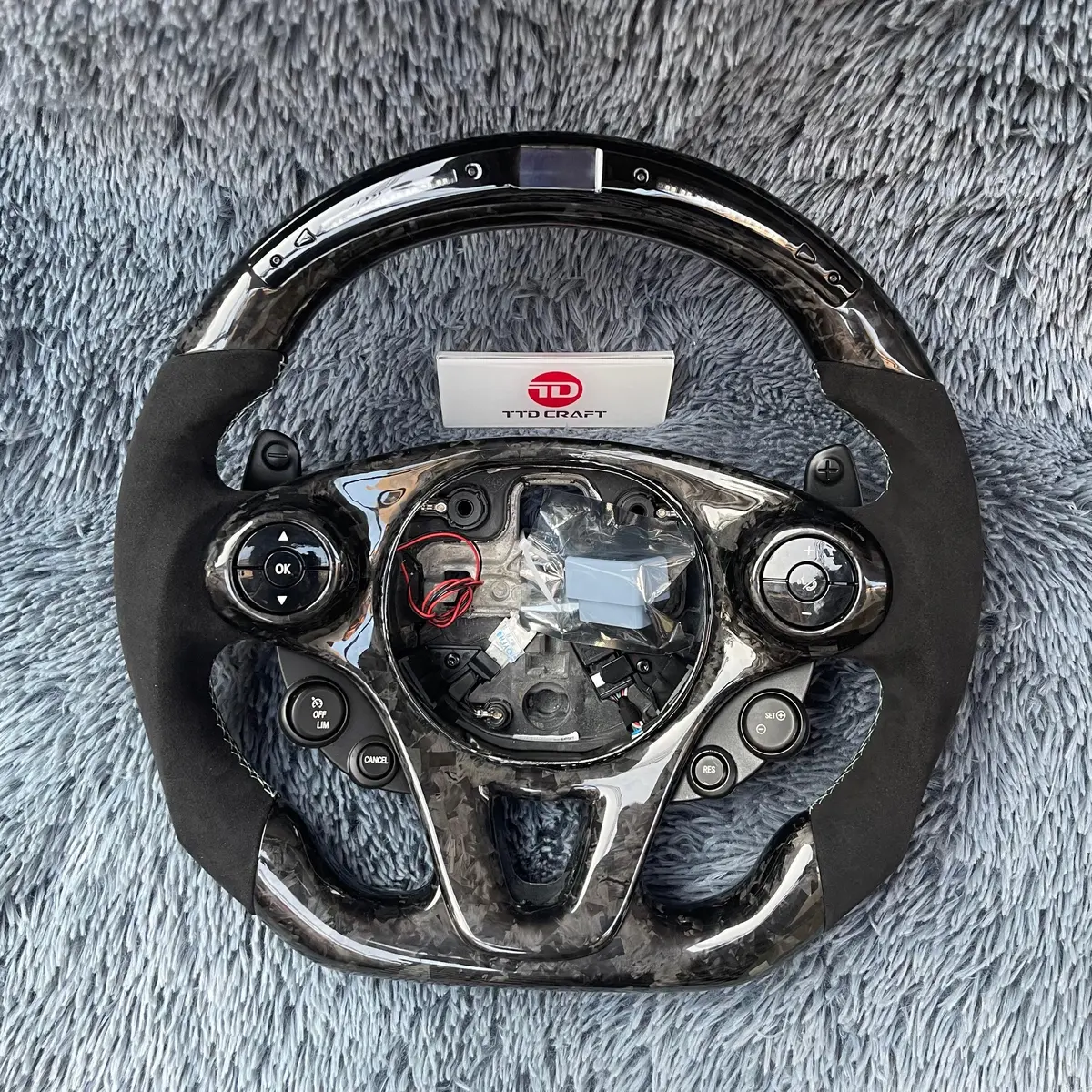 Ttd Craft Smart 453 Carbon Fiber Steering Wheel With Paddle Shifter With Led 1