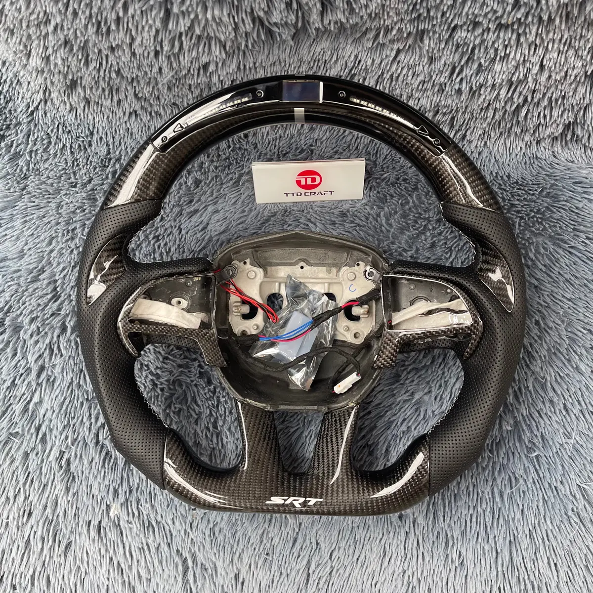 Ttd Craft  Dodge 2016-2023 Charger Challenger / 2014-2023 Durango Carbon Fiber Steering Wheel 1