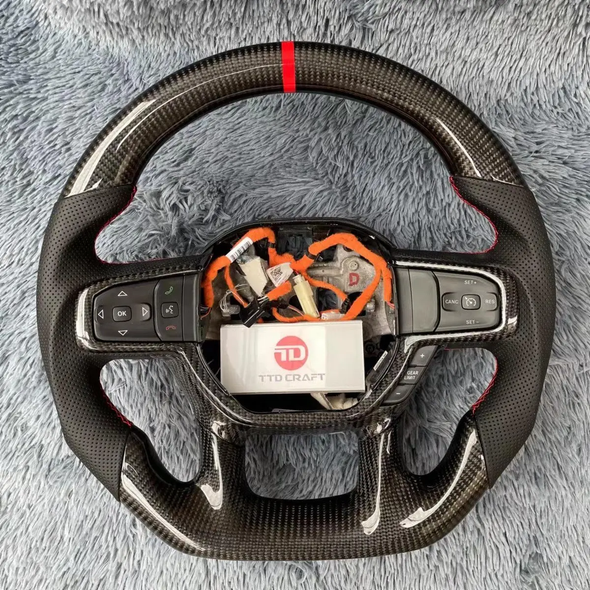Ttd Craft Dodge 2019-2023 Ram 1500 2500 3500 Carbon Fiber Steering Wheel 1