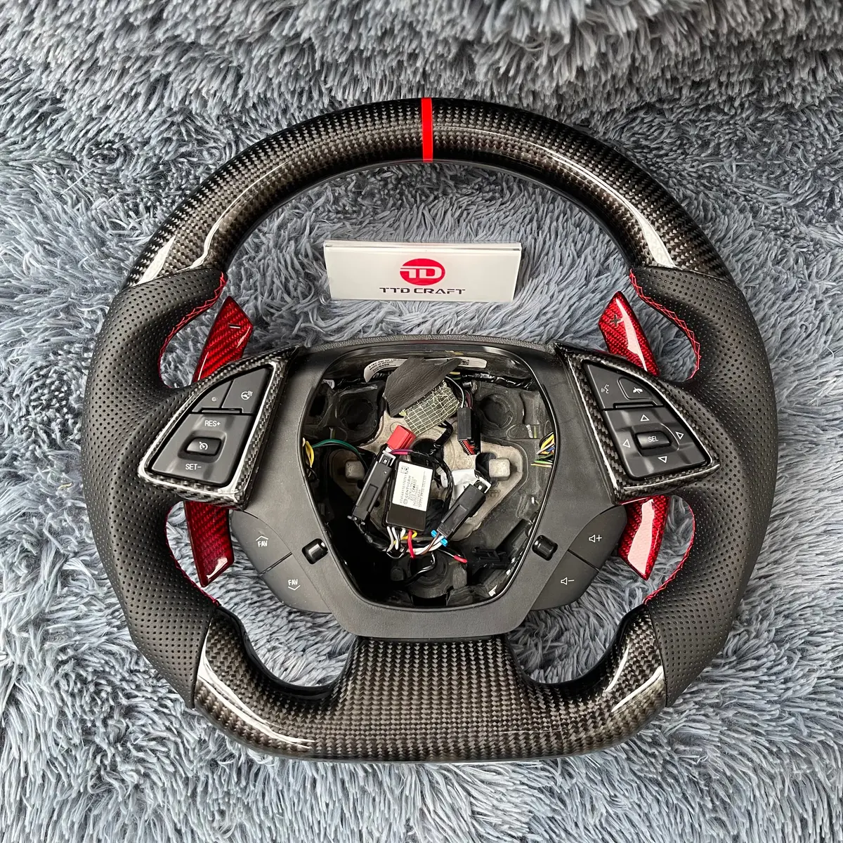 Ttd Craft Chevrolet 2016-2023 Camaro Carbon Fiber Steering Wheel 1