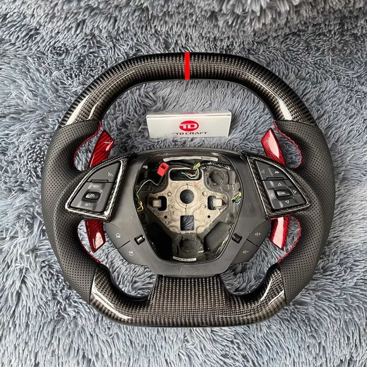 Ttd Craft Chevrolet 2016-2023 Camaro Carbon Fiber Steering  Wheel 1