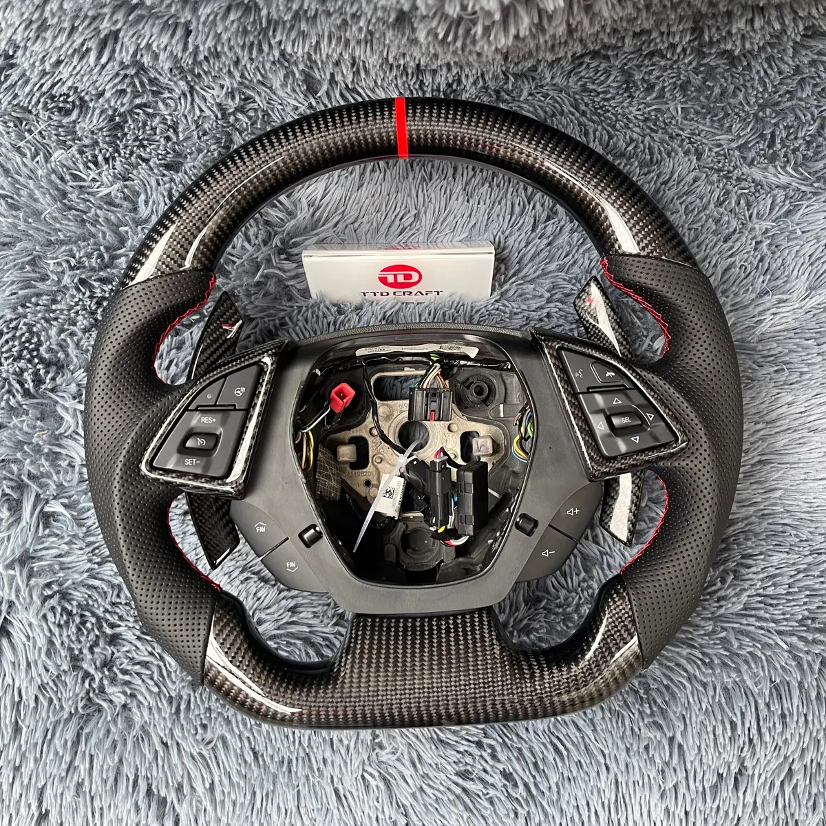 Ttd Craft Chevrolet 2016-2023 Camaro Carbon Fiber Steering  Wheel 1