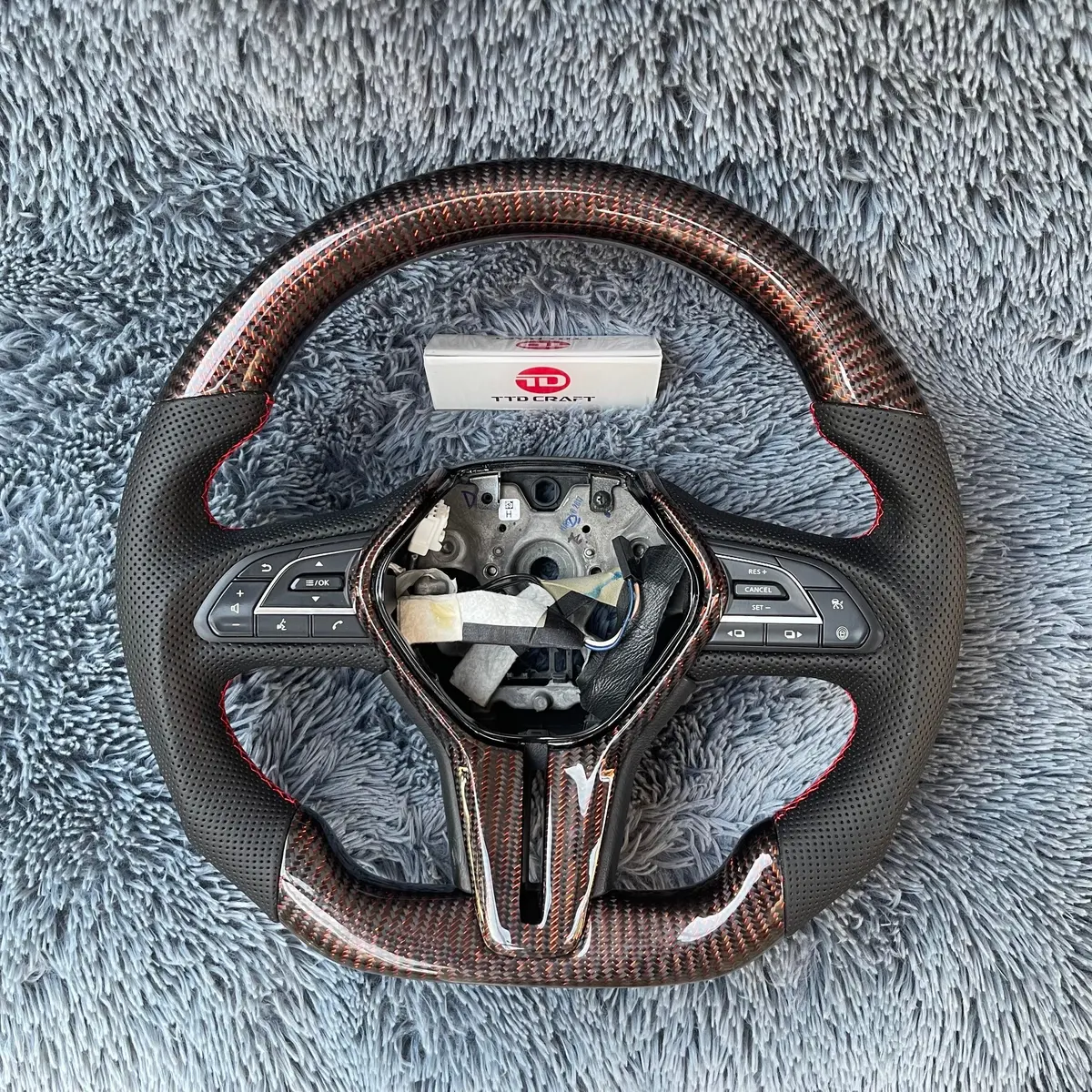 Ttd Craft For Infiniti 2019-2025 Qx50 Carbon Fiber Steering Wheel 1