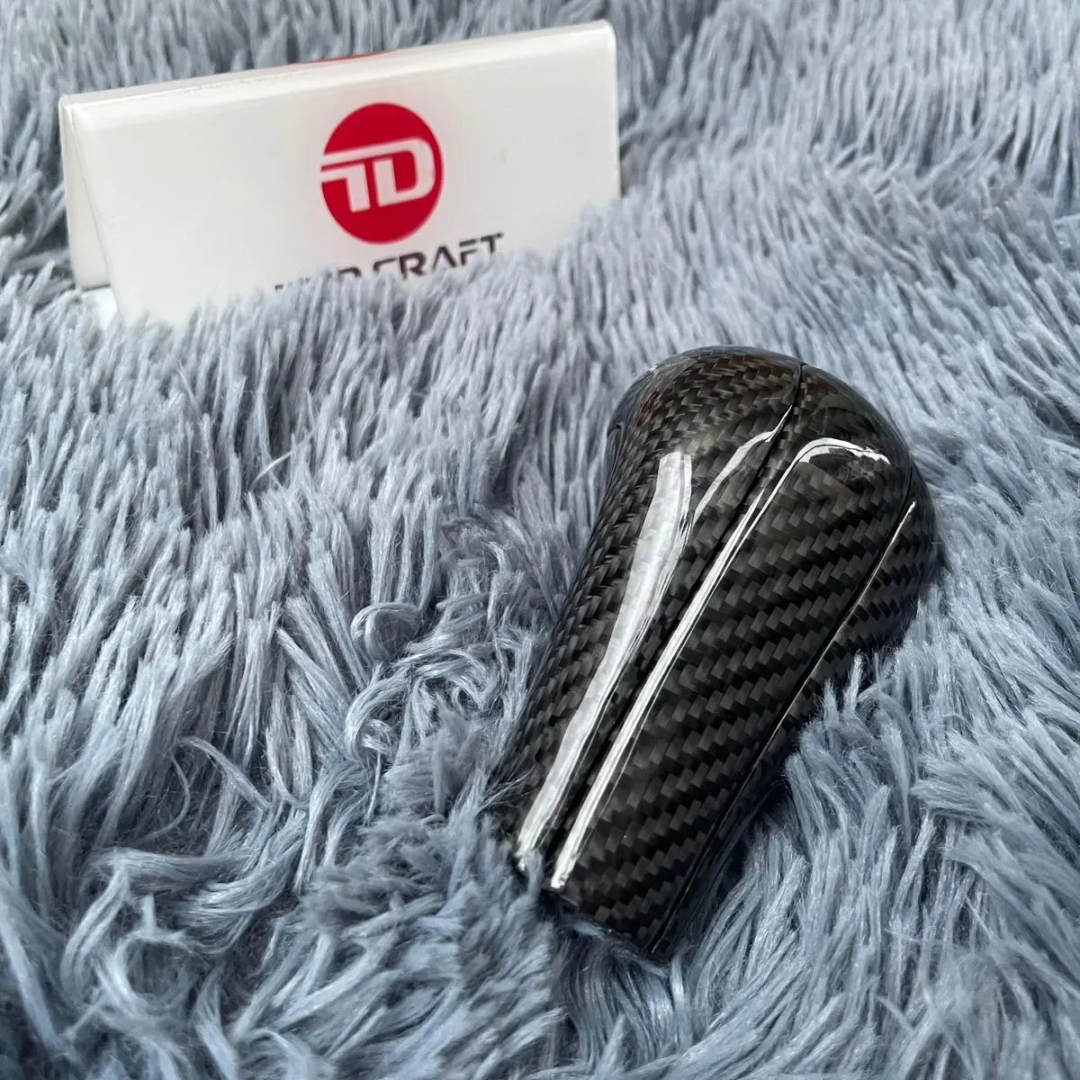 Ttd Craft Honda 8Th Gen Accord 2008-2012 Black Carbon Fiber Gear Knob 1