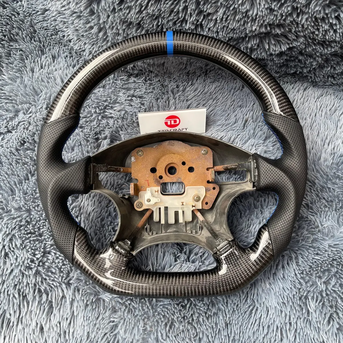 Ttd Craft 1997-2001 Crv Ex Lx Se Carbon Fiber Steering Wheel 1