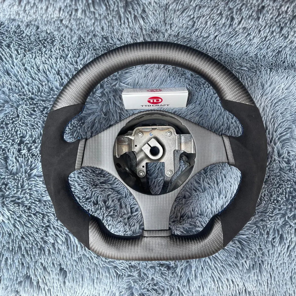 Ttd Craft Mitsubishi 2001-2007 Evo 7 8 9 Matte Carbon Fiber Steering Wheel 1