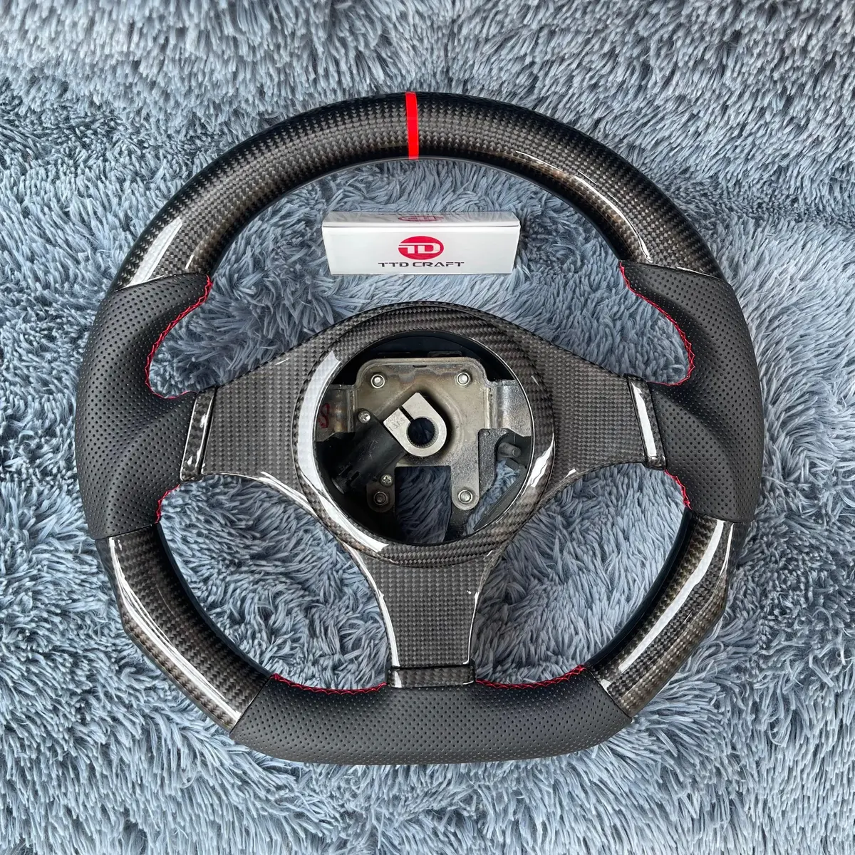 Ttd Craft Mitsubishi 2001-2007 Evo 7 8 9 Carbon Fiber Steering Wheel 1