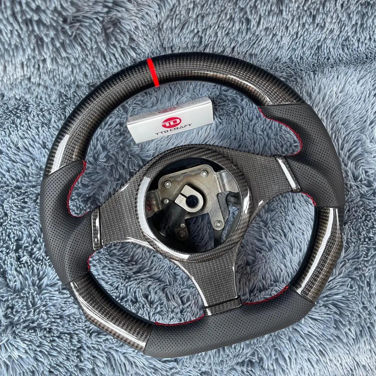 Ttd Craft Mitsubishi 2001-2007 Evo 7 8 9 Carbon Fiber Steering Wheel 2
