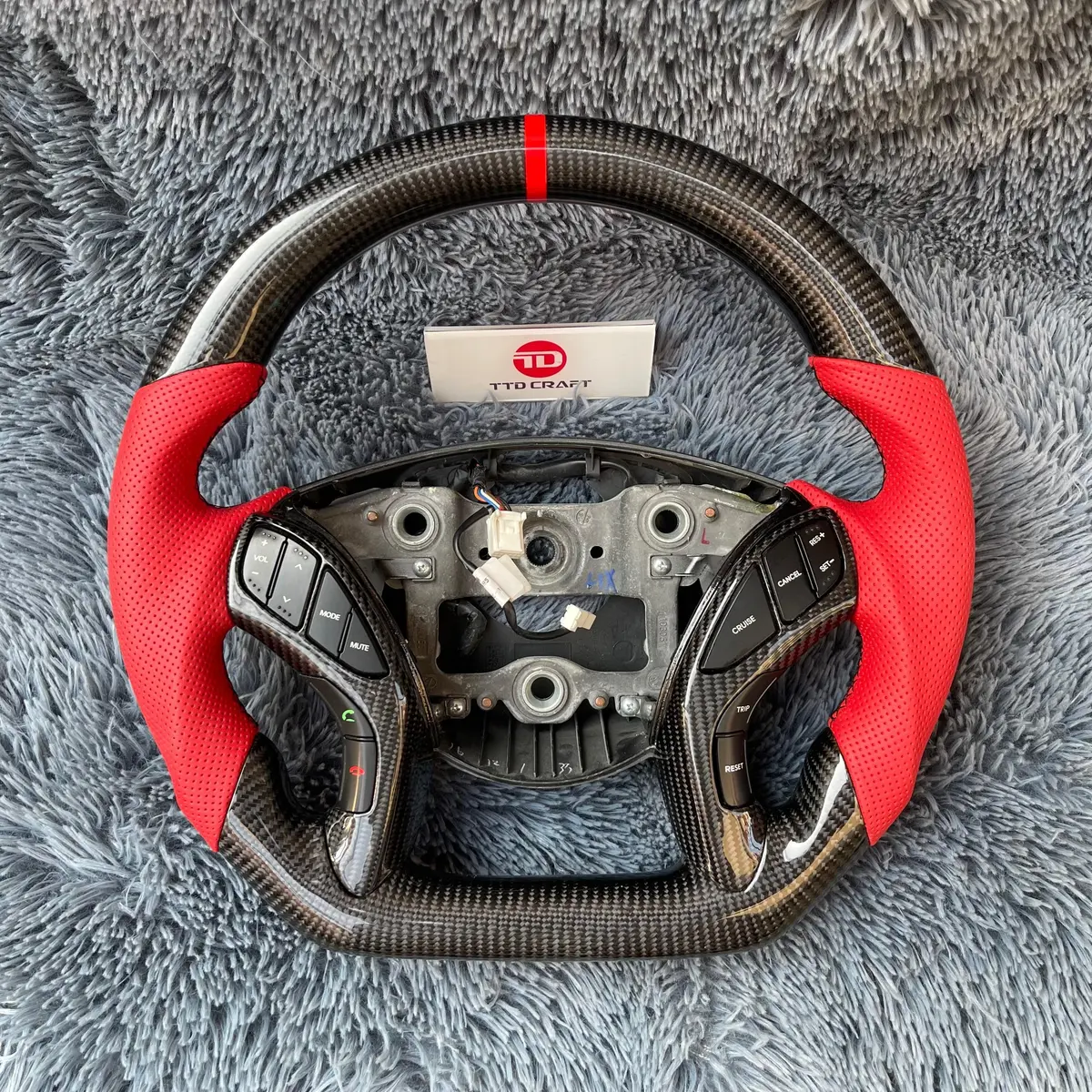 Ttd Craft Hyundai 2012-2016 Elantra Carbon Fiber Steering Wheel 1
