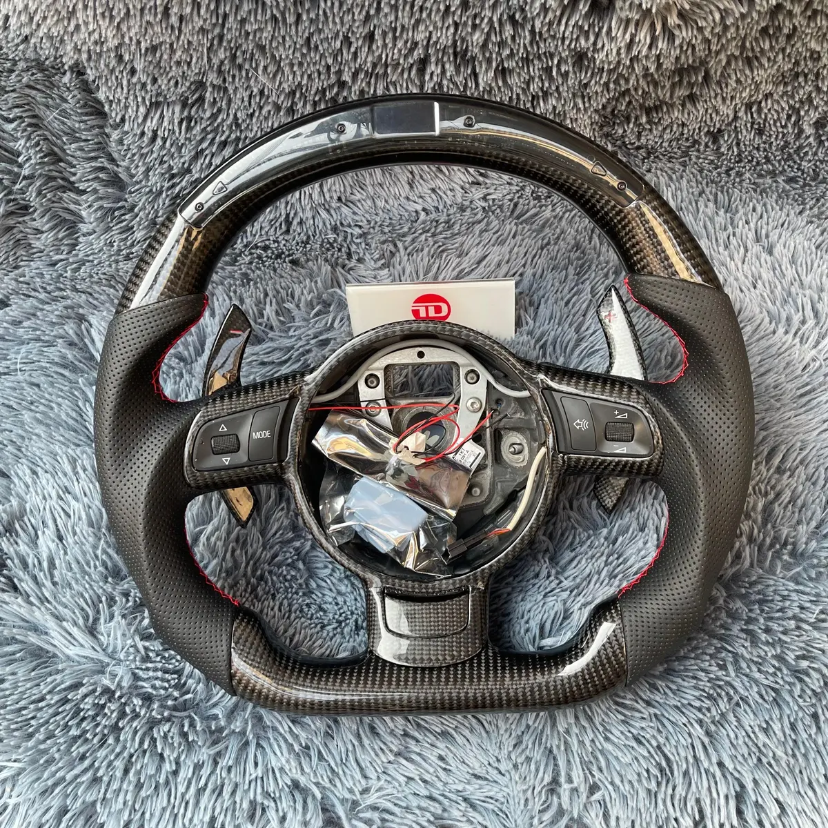 Ttd Craft Audi 2008-2012 Tt Mk2 R8 Tts Ttrs Carbon Fiber Steering Wheel With Led 1