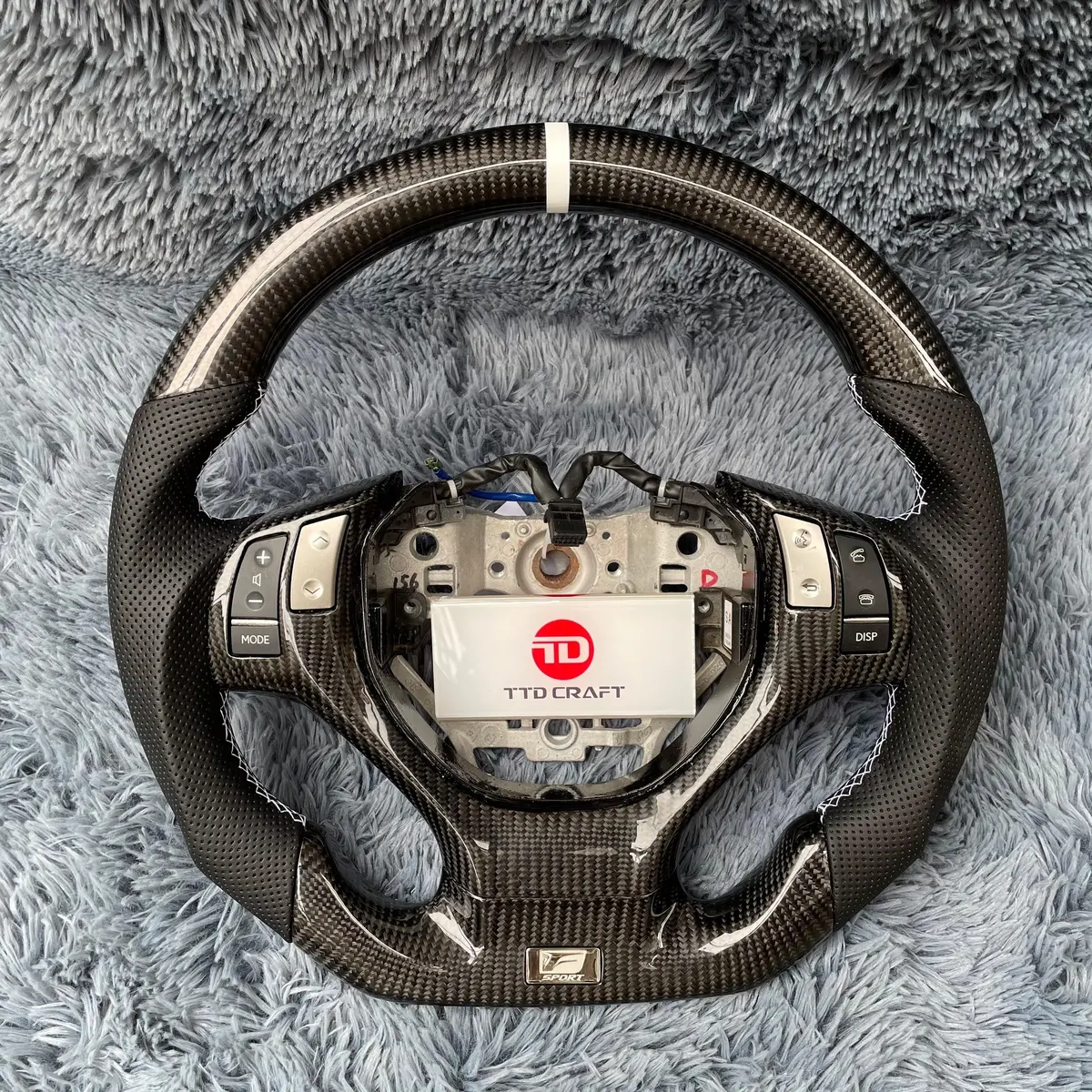 Ttd Craft Lexus 2013-2015 Gs350 Gs450 / Es300 Es350 / Rx350 Rx450 Carbon Fiber Steering Wheel 1