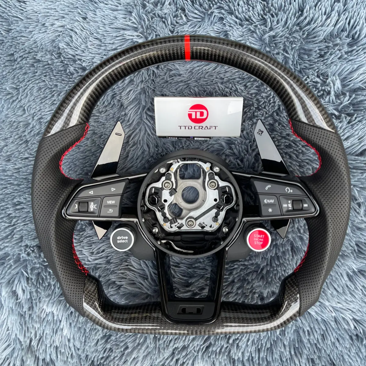Ttd Craft Audi 2016-2026 Mk3 Ttrs/Tts Mk2 R8 Carbon Fiber Steering Wheel 1