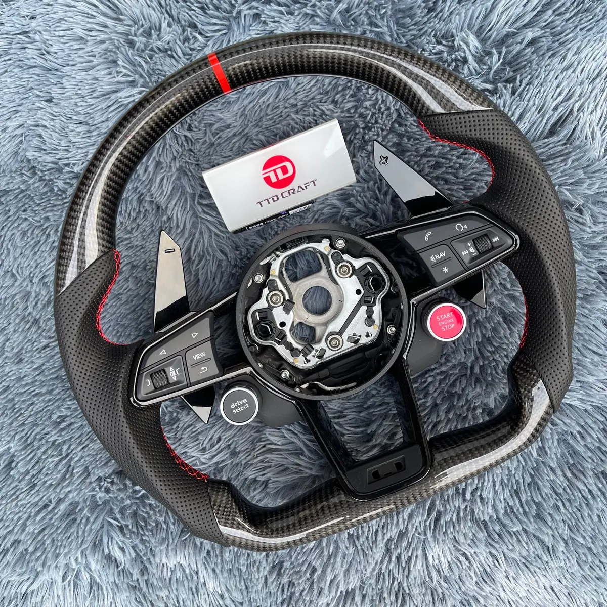 Ttd Craft Audi 2016-2026 Mk3 Ttrs/Tts Mk2 R8 Carbon Fiber Steering Wheel 2