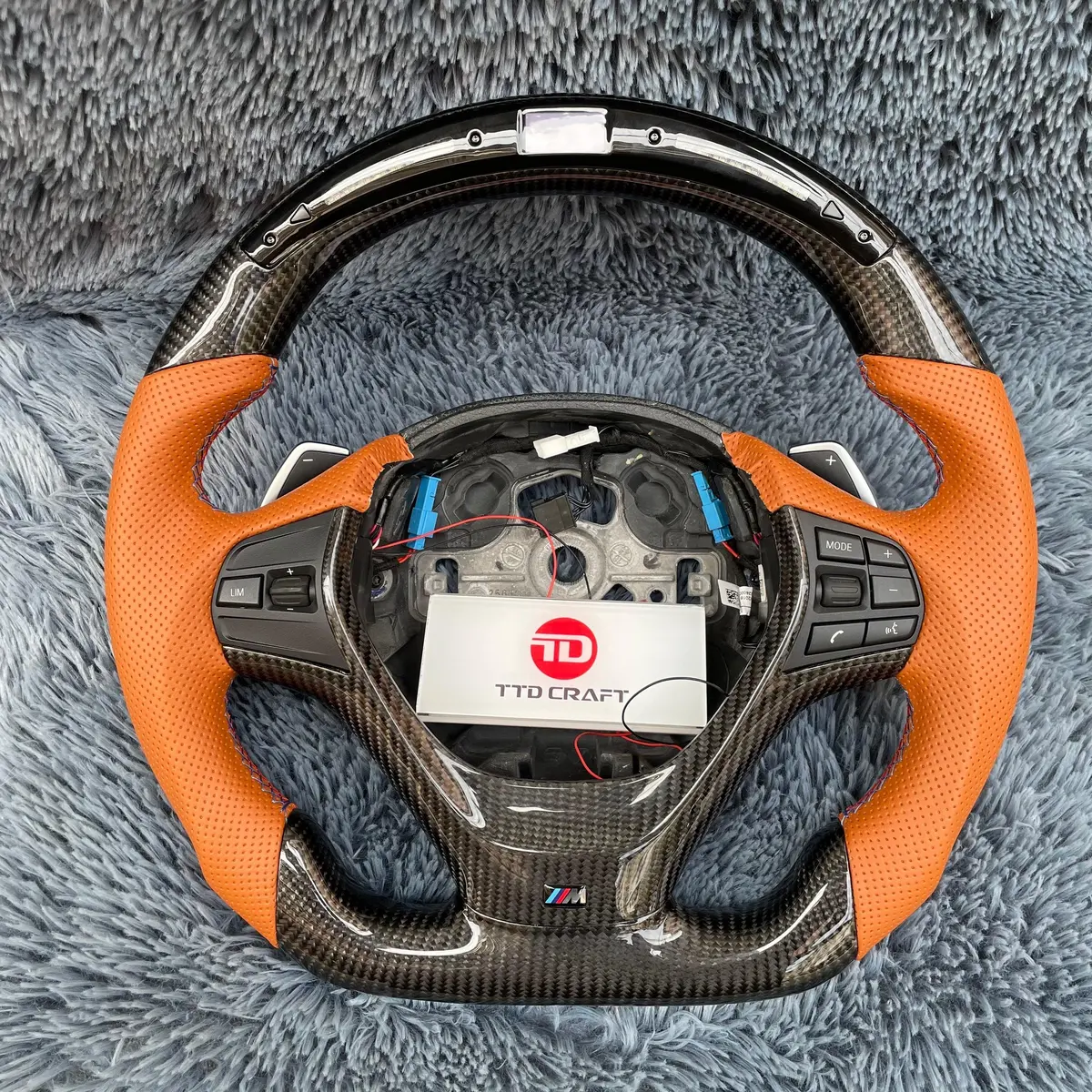 Ttd Craft Bmw F20 F21 / F22 F23 / F30 F31 F35 / F32 F33 F36 Carbon Fiber Steering Wheel With Led 1