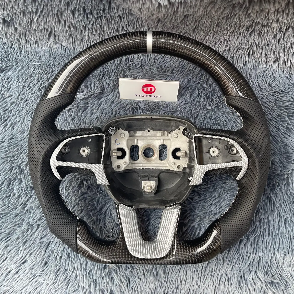 Ttd Craft Dodge 2016-2023 Charger Challenger / 2014-2023 Durango Carbon Fiber Steering Wheel 1