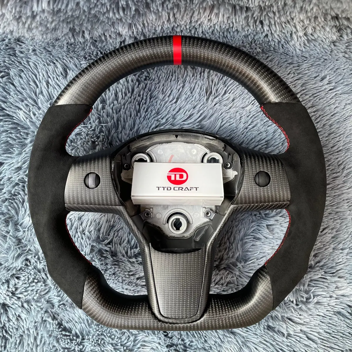 Ttd Craft Tesla Model 3 Y Carbon Fiber Steering Wheel 1
