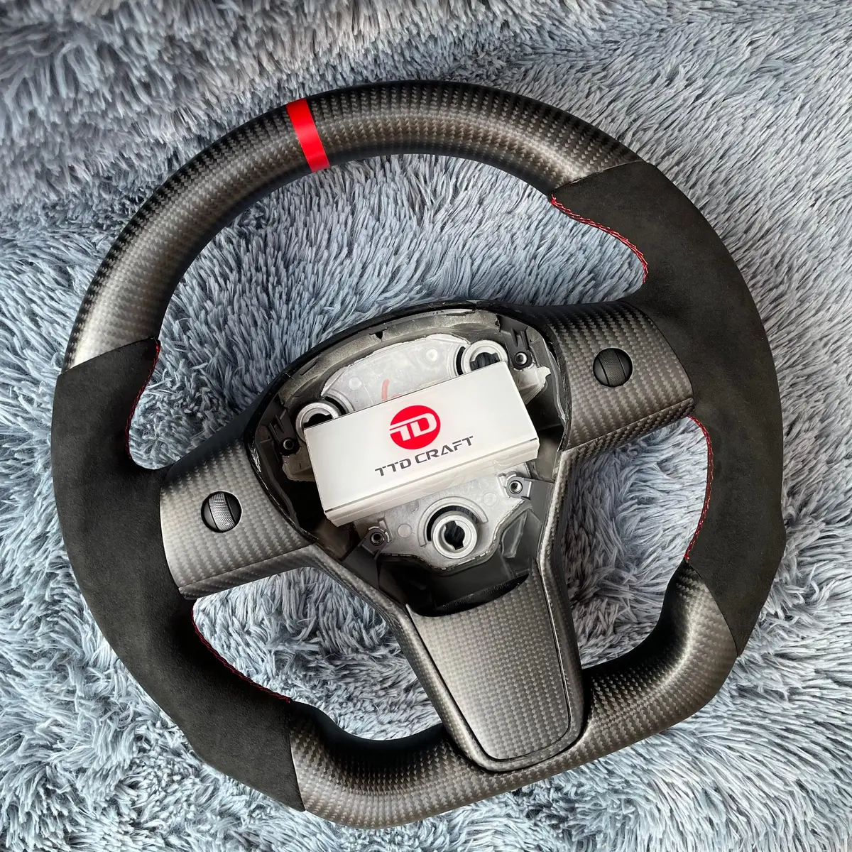 Ttd Craft Tesla Model 3 Y Carbon Fiber Steering Wheel 2
