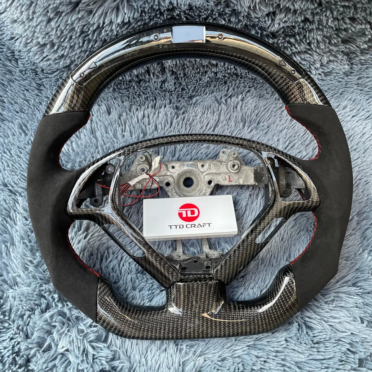 Ttd Craft Infiniti 2007-2013 G35 Carbon Fiber Steering Wheel With Led 1