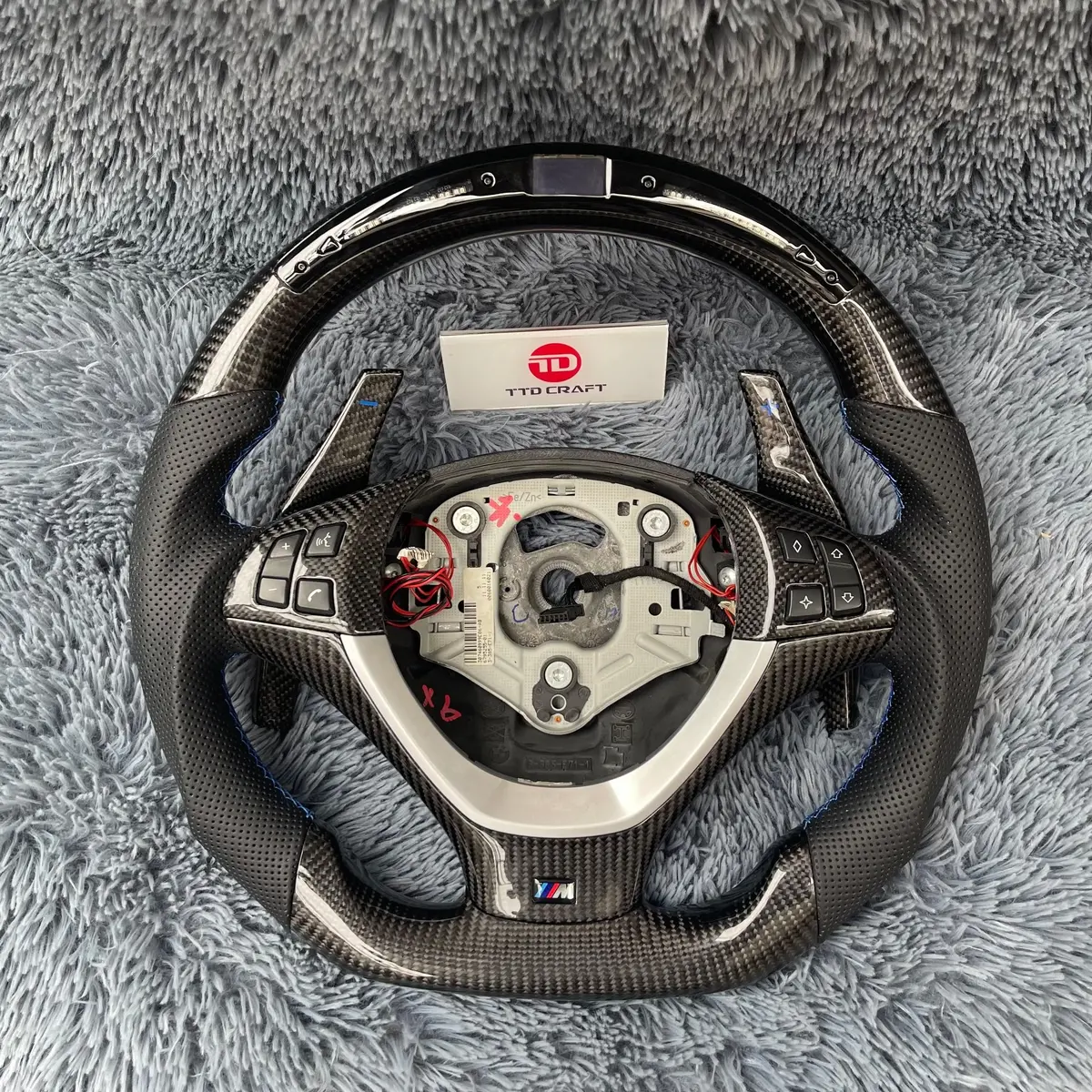 Ttd Craft Bmw E70 E71 E72 X5 X6  Carbon Fiber Steering Wheel With Led 1