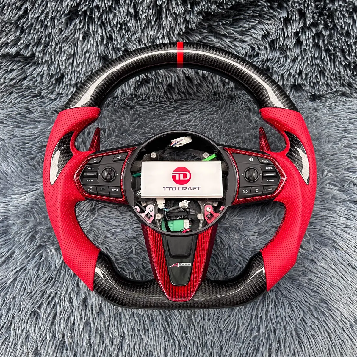 Ttd Craft 2019-2024 Rdx A-Spec Advance Package Sh-Awd Carbon Fiber Steering Wheel 1