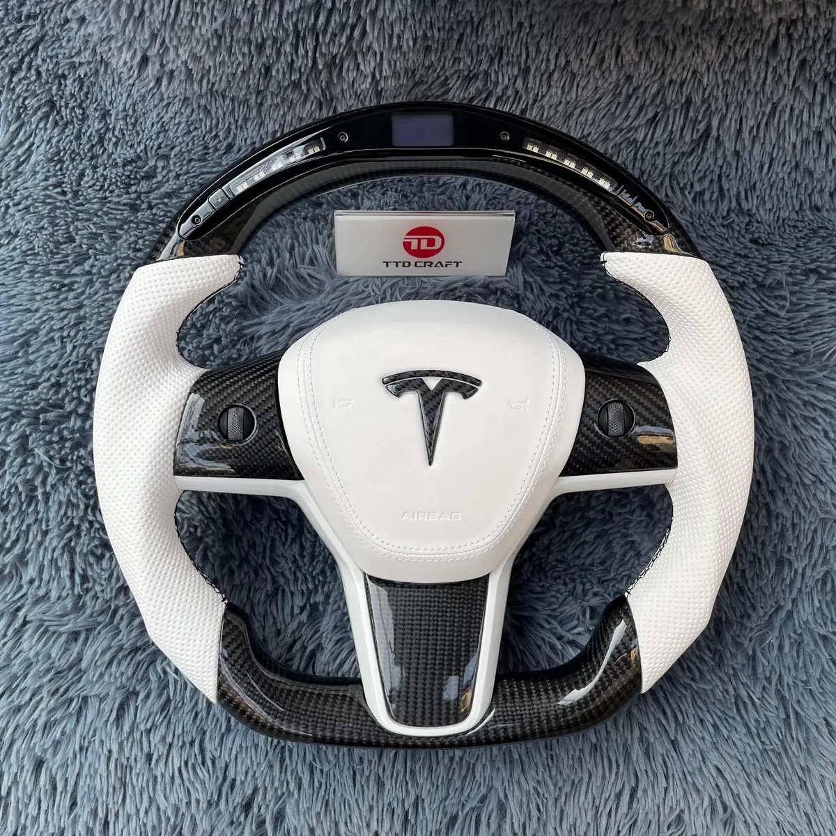Ttd Craft Tesla Model 3 Y Carbon Fiber Steering Wheel 1