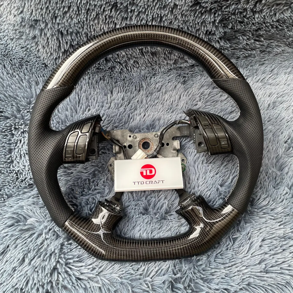 Custom Carbon Fiber Steering Wheel For 7Th Gen Accord 2003-2007 Lx Ex Dx V6 | Ttd Craft 6