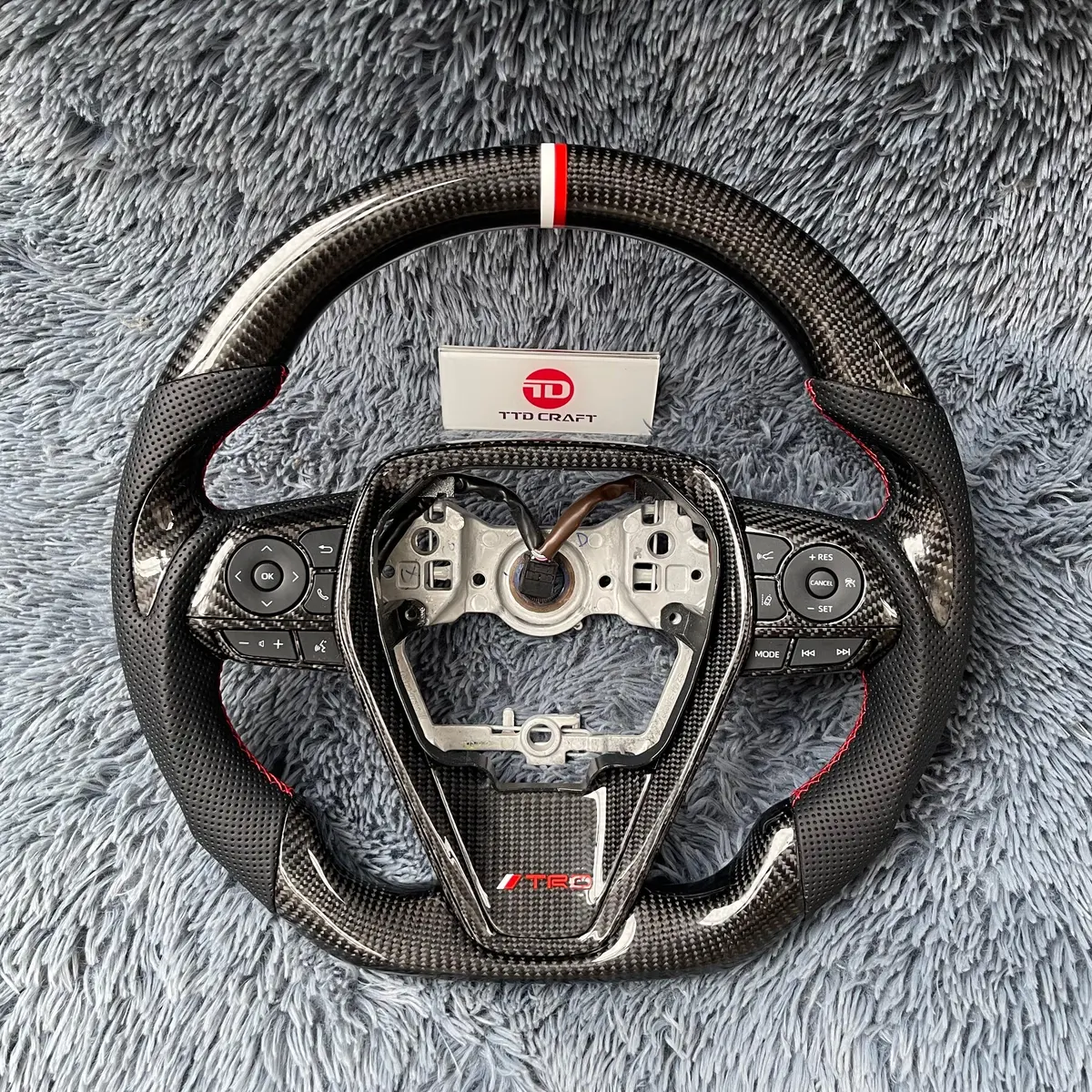 Ttd Craft Toyota 2018-2024 Camry Se Xse Trd V6  Venza  Carbon Fiber Steering Wheel 1
