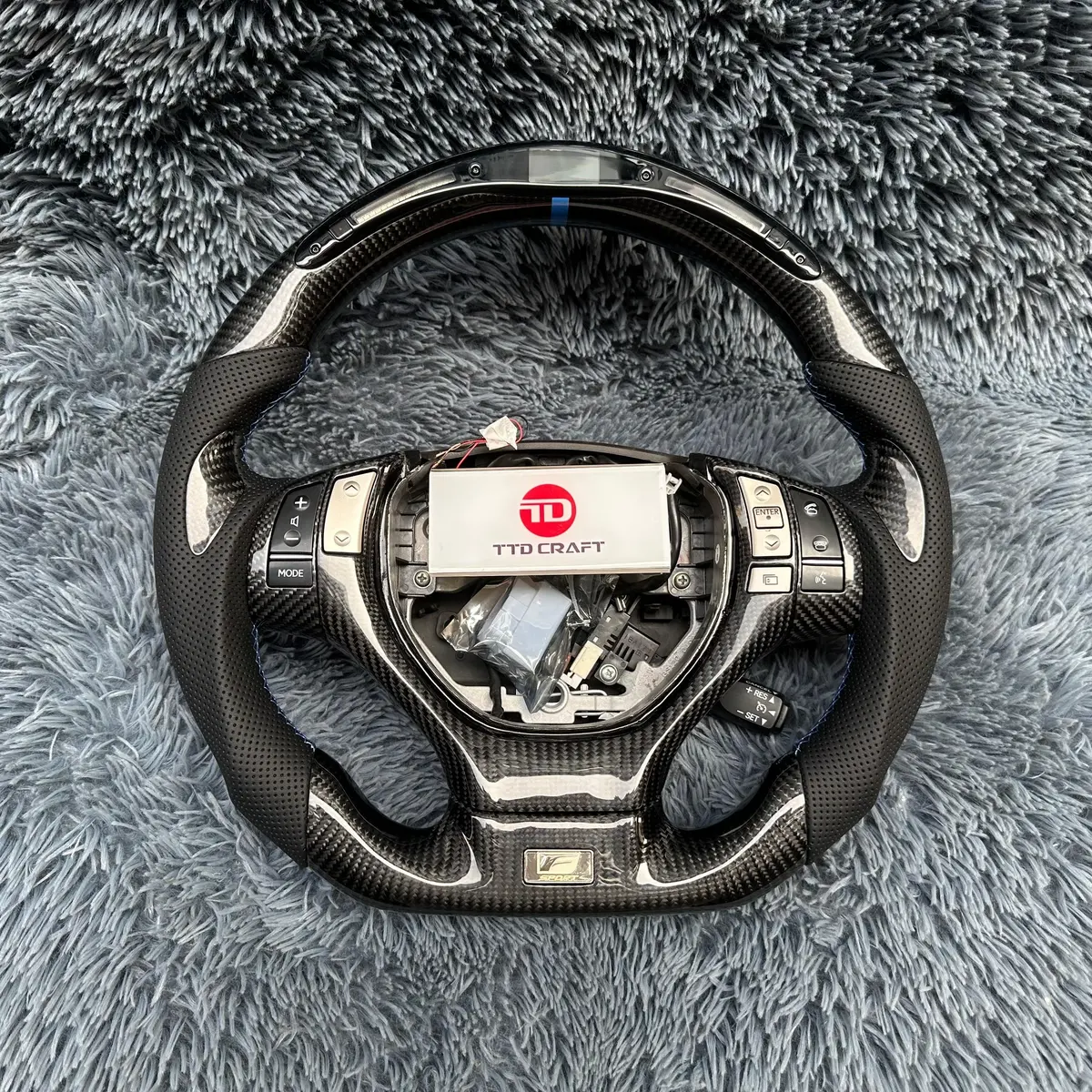 Ttd Craft Lexus 2013-2015 Gs350 Gs450 / Es300 Es350 / Rx350 Rx450 Carbon Fiber Steering Wheel 1