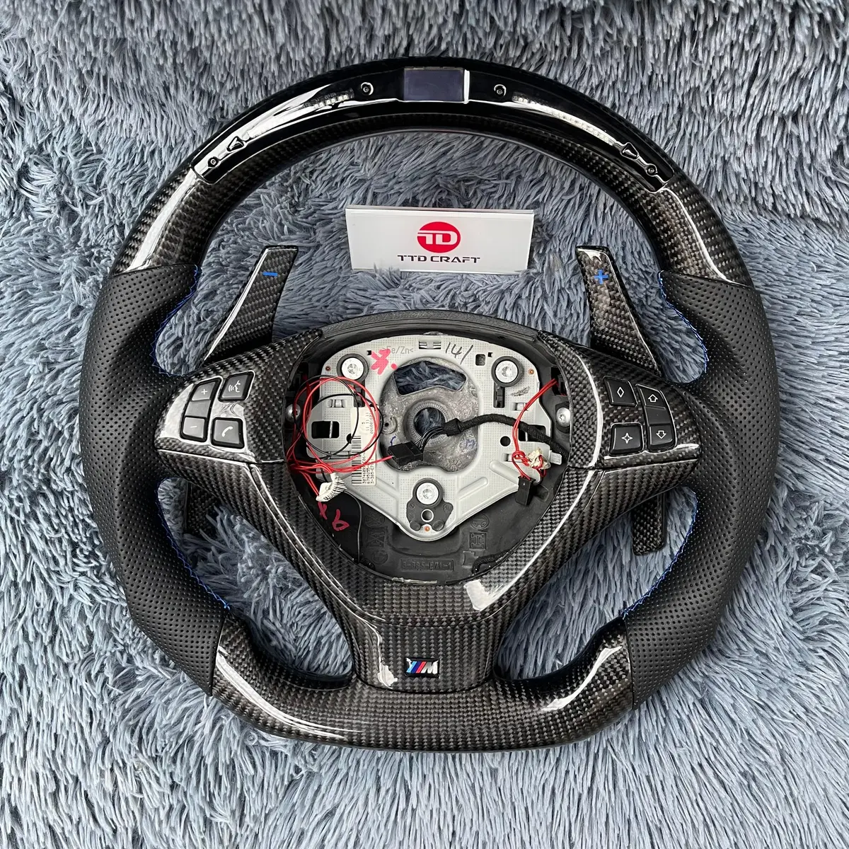 Ttd Craft Bmw E70 E71 E72 X5 X6 Carbon Fiber Steering Wheel With Led 1