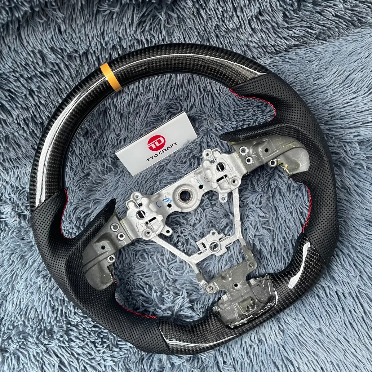 Subaru Carbon Fiber Leather Steering Wheel Crosstrek Forester Outback 2019-2026 |Ttd Craft 2