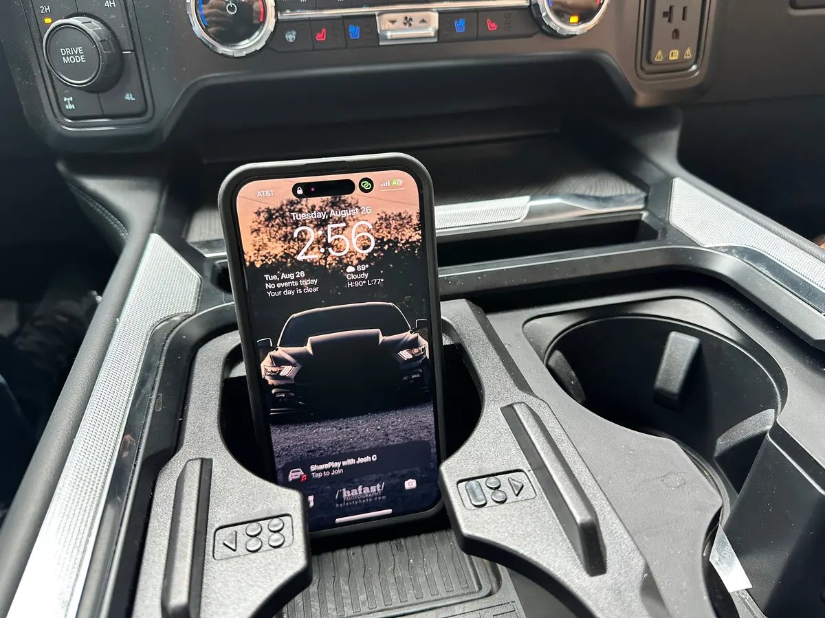 2023+ Ford Super Duty Mag Safe Wireless "Low Pro" Removable Charging Mount (Charger Included) 1