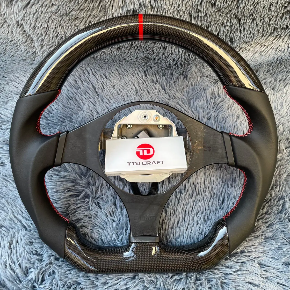 Ttd Craft Mitsubishi 2001-2007 Evo 7 8 9 Carbon Fiber Steering Wheel 1